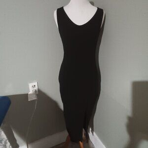 Rib knit sleeveless Black Dress Size Small